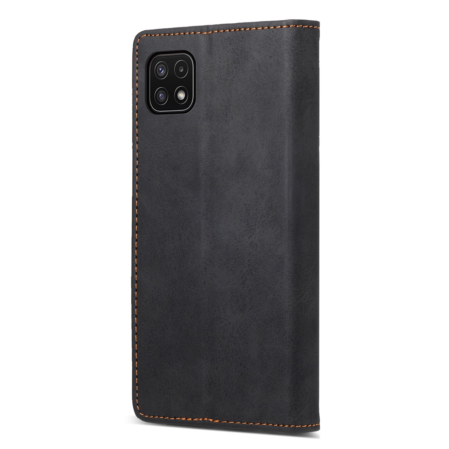 DF-05 For Samsung Galaxy A22 5G (EU Version) RFID Blocking Phone Case Leather Wallet Stand Anti-drop Cover