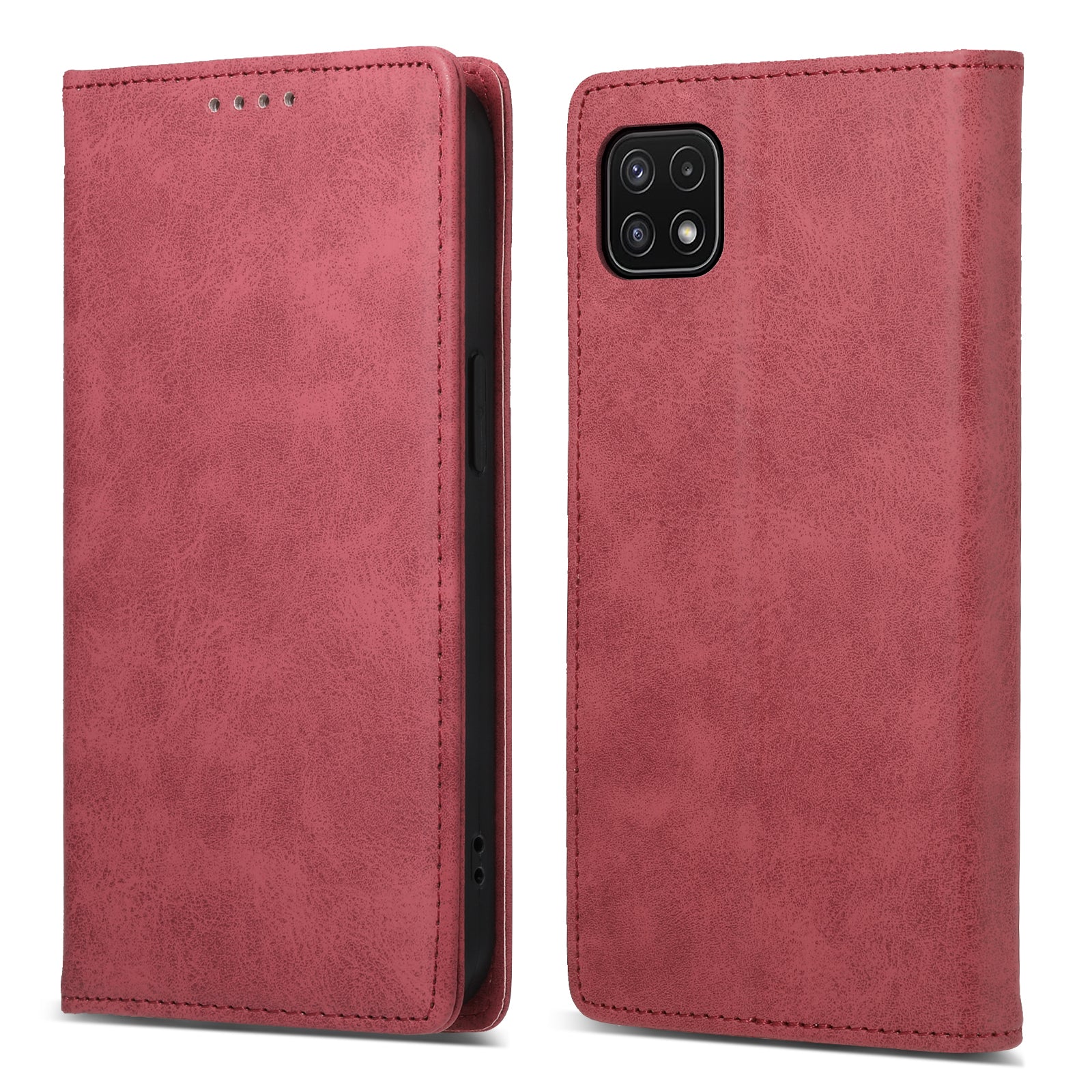 DF-05 For Samsung Galaxy A22 5G (EU Version) RFID Blocking Phone Case Leather Wallet Stand Anti-drop Cover