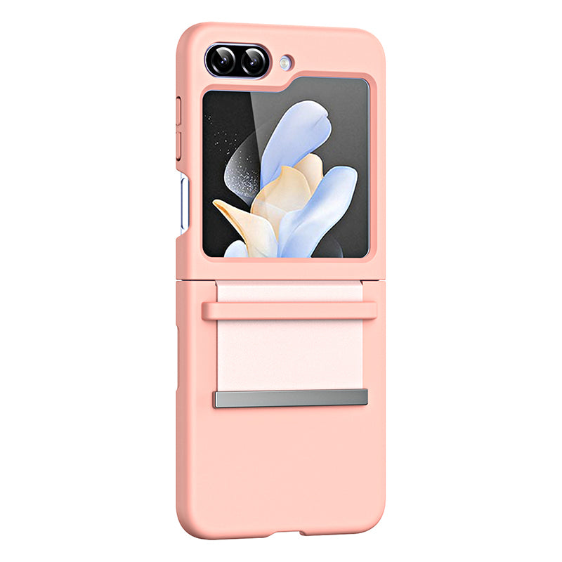 For Samsung Galaxy Z Flip5 5G Hard PC Phone Case Retractable Strap Hinge Protection Phone Cover