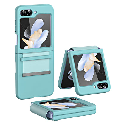 For Samsung Galaxy Z Flip5 5G Hard PC Phone Case Retractable Strap Hinge Protection Phone Cover