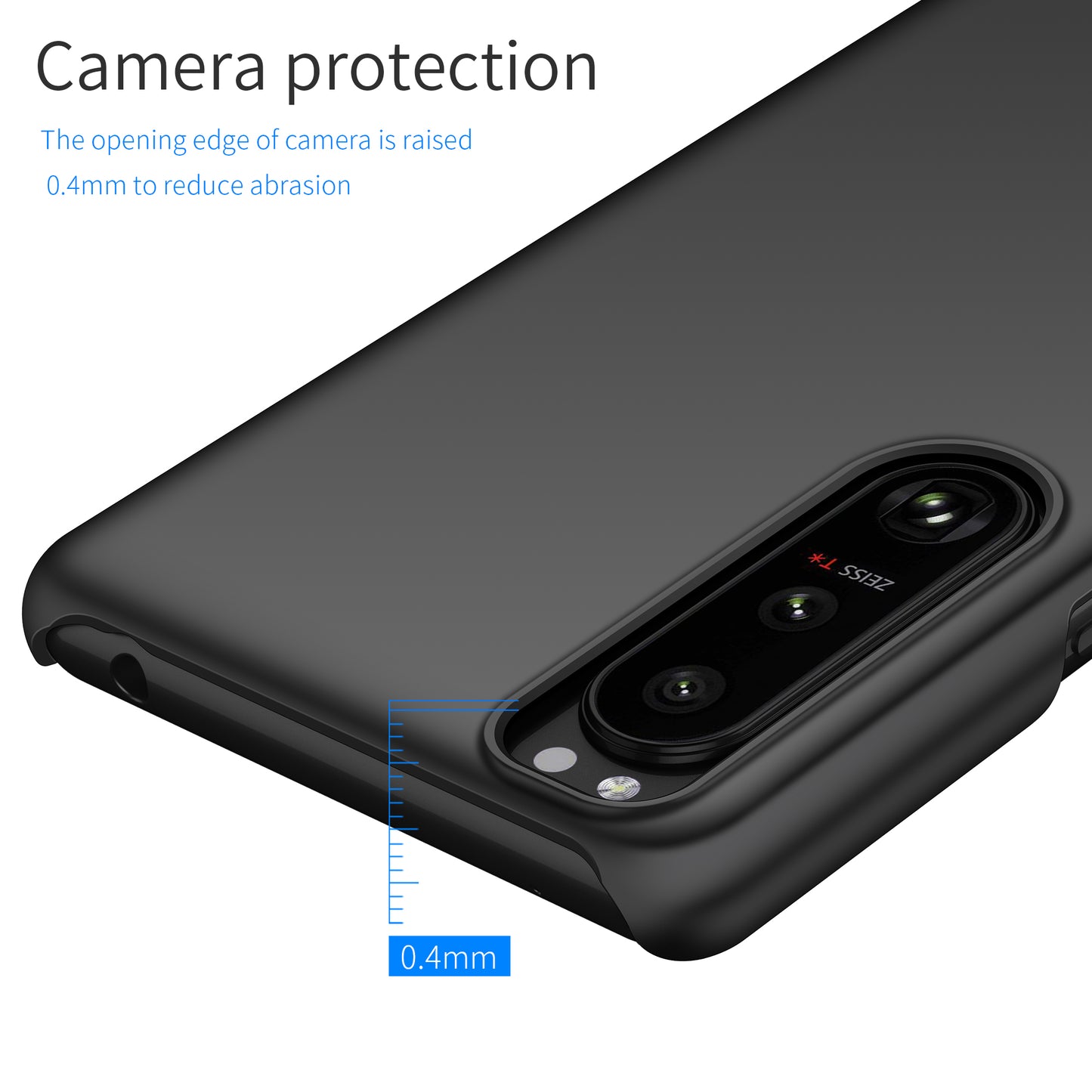 For Sony Xperia 5 III 5G Hard PC Back Cover Solid Color Anti-scratch Phone Case