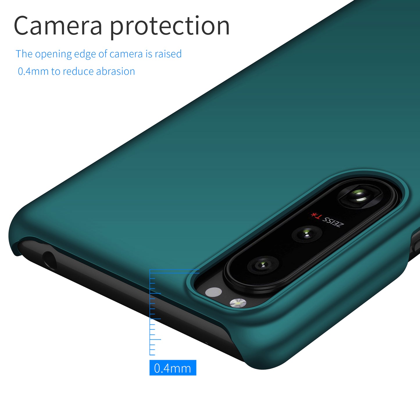 For Sony Xperia 5 III 5G Hard PC Back Cover Solid Color Anti-scratch Phone Case
