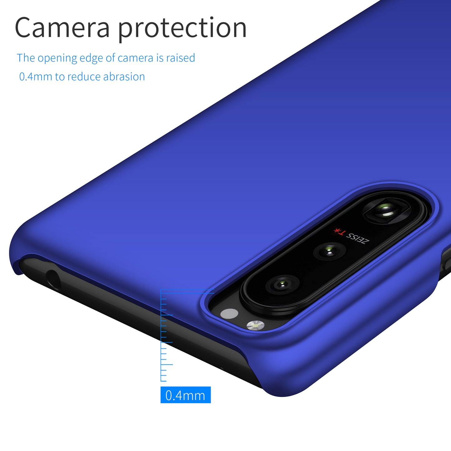 For Sony Xperia 5 III 5G Hard PC Back Cover Solid Color Anti-scratch Phone Case