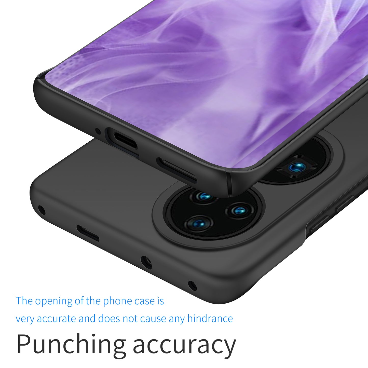 For Huawei P50 Pro 4G Solid Color Phone Case Hard PC Drop-proof Cover