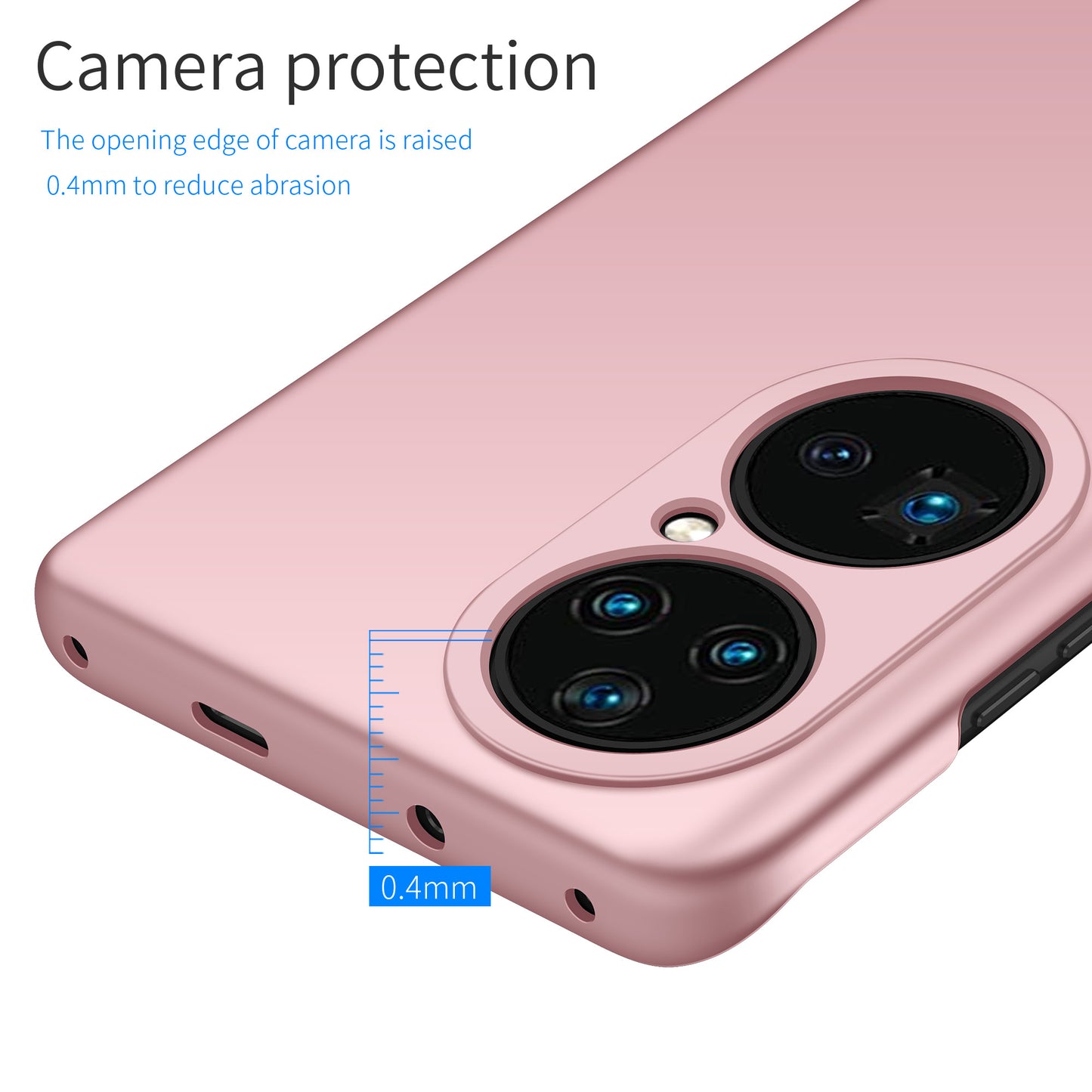 For Huawei P50 Pro 4G Solid Color Phone Case Hard PC Drop-proof Cover