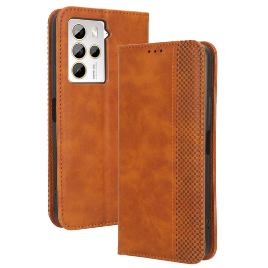 For HTC U23 Pro 5G Shockproof Phone Shell PU Leather Retro Phone Case Shockproof Stand Wallet Cover