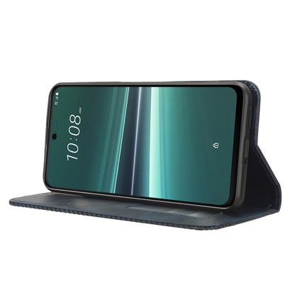 For HTC U23 Pro 5G Shockproof Phone Shell PU Leather Retro Phone Case Shockproof Stand Wallet Cover