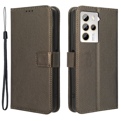 For HTC U23 Pro 5G Anti-Scratch Cover Wallet Shockproof Diamond Texture PU Leather Stand Case