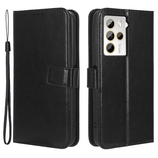 For HTC U23 Pro 5G Stand Wallet Crazy Horse Texture Flip Case PU Leather Phone Cover