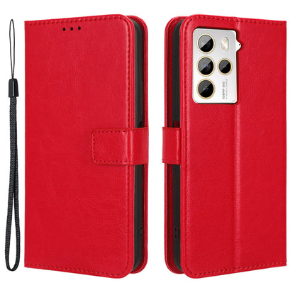 For HTC U23 Pro 5G Stand Wallet Crazy Horse Texture Flip Case PU Leather Phone Cover
