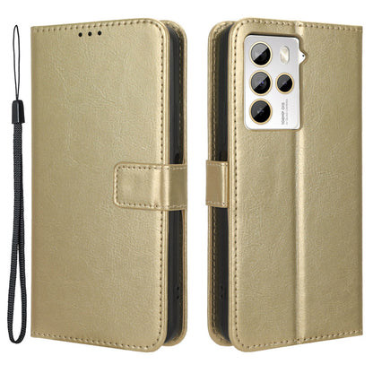 For HTC U23 Pro 5G Stand Wallet Crazy Horse Texture Flip Case PU Leather Phone Cover