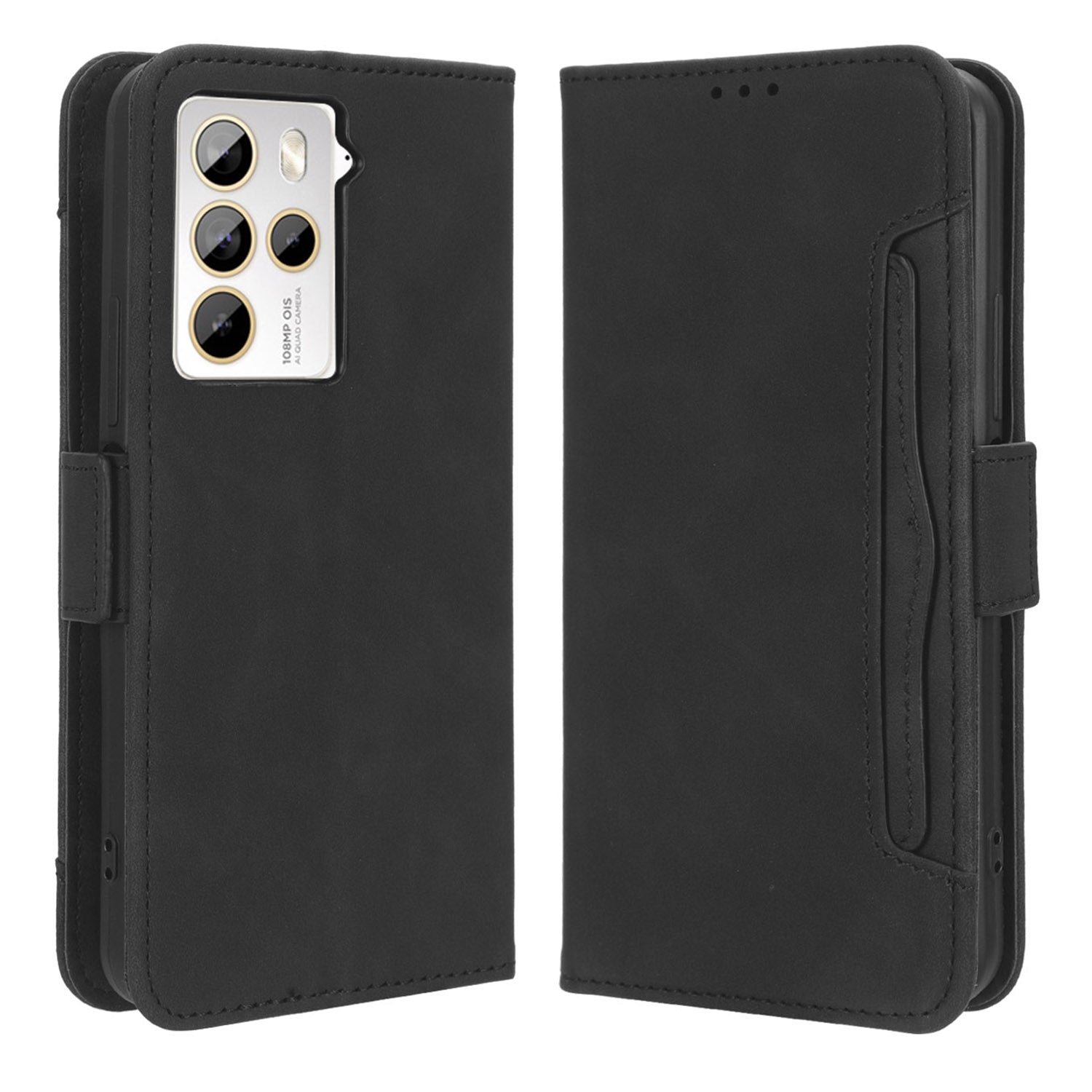 For HTC U23 Pro 5G Multiple Card Slots Cell Phone Cover PU Leather Case with Stand Wallet