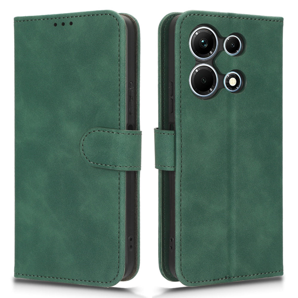 For Infinix Note 30i 4G Skin-touch PU Leather Wallet Phone Case Stand Protective Phone Cover