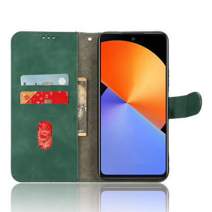 For Infinix Note 30i 4G Skin-touch PU Leather Wallet Phone Case Stand Protective Phone Cover