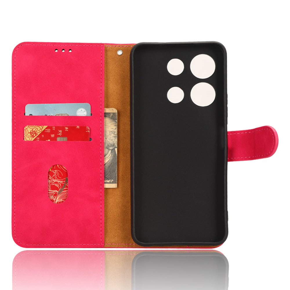 For Infinix Note 30i 4G Skin-touch PU Leather Wallet Phone Case Stand Protective Phone Cover