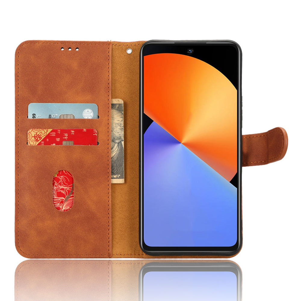 For Infinix Note 30i 4G Skin-touch PU Leather Wallet Phone Case Stand Protective Phone Cover