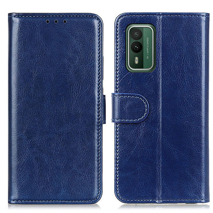 For Nokia XR21 PU Leather Crazy Horse Texture Folio Case Wallet Stand Flip Phone Cover