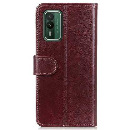 For Nokia XR21 PU Leather Crazy Horse Texture Folio Case Wallet Stand Flip Phone Cover