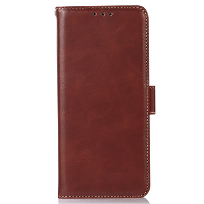 RFID Blocking Phone Case for iPhone 15 Pro Max , Genuine Cow Leather Wallet Phone Stand Cover