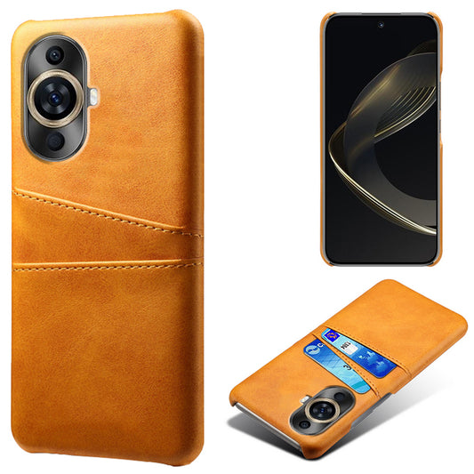 For Huawei nova 11 Dual Card Slots Phone Case Anti-Scratch PU Leather+PC Anti-scratch Phone Cover