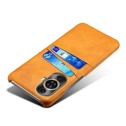 For Huawei nova 11 Dual Card Slots Phone Case Anti-Scratch PU Leather+PC Anti-scratch Phone Cover