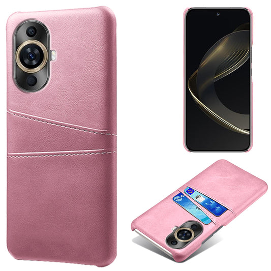 For Huawei nova 11 Dual Card Slots Phone Case Anti-Scratch PU Leather+PC Anti-scratch Phone Cover