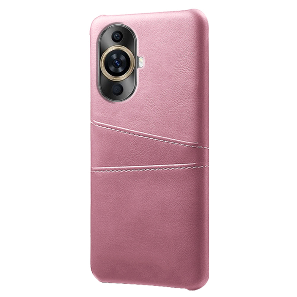 For Huawei nova 11 Dual Card Slots Phone Case Anti-Scratch PU Leather+PC Anti-scratch Phone Cover