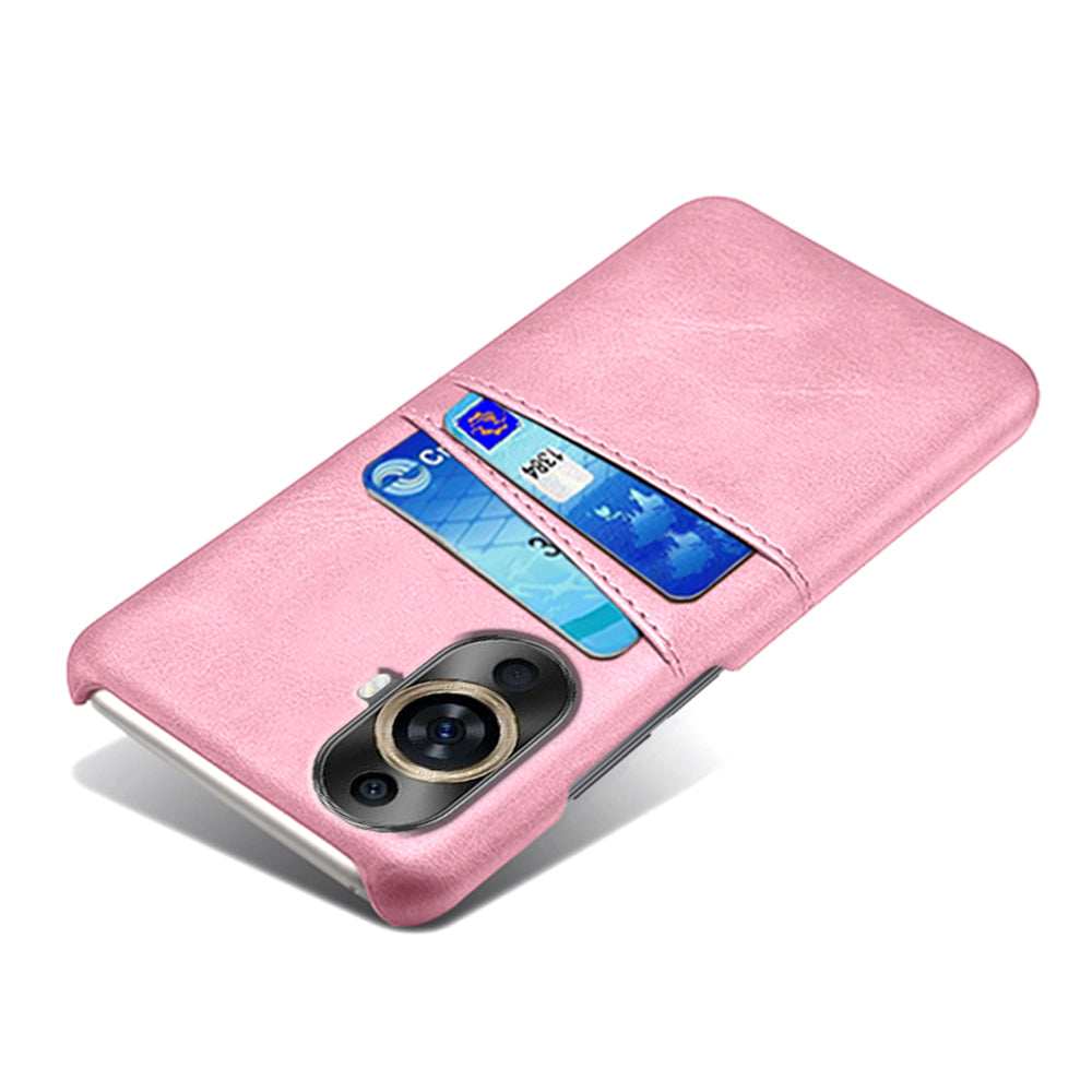 For Huawei nova 11 Dual Card Slots Phone Case Anti-Scratch PU Leather+PC Anti-scratch Phone Cover