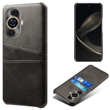 For Huawei nova 11 Dual Card Slots Phone Case Anti-Scratch PU Leather+PC Anti-scratch Phone Cover