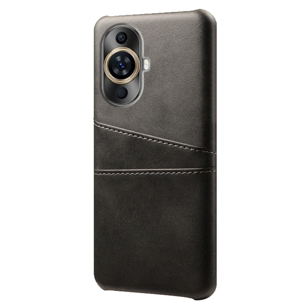 For Huawei nova 11 Dual Card Slots Phone Case Anti-Scratch PU Leather+PC Anti-scratch Phone Cover