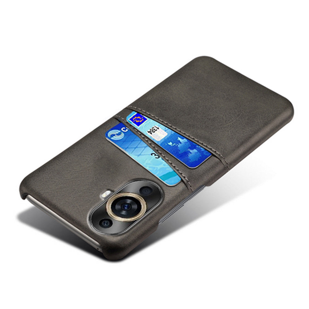 For Huawei nova 11 Dual Card Slots Phone Case Anti-Scratch PU Leather+PC Anti-scratch Phone Cover