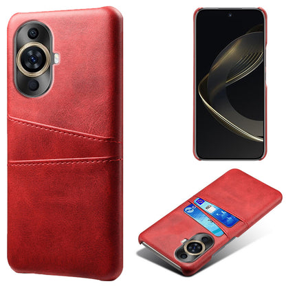 For Huawei nova 11 Dual Card Slots Phone Case Anti-Scratch PU Leather+PC Anti-scratch Phone Cover