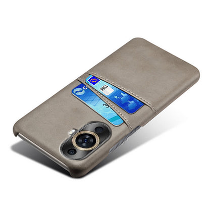 For Huawei nova 11 Dual Card Slots Phone Case Anti-Scratch PU Leather+PC Anti-scratch Phone Cover