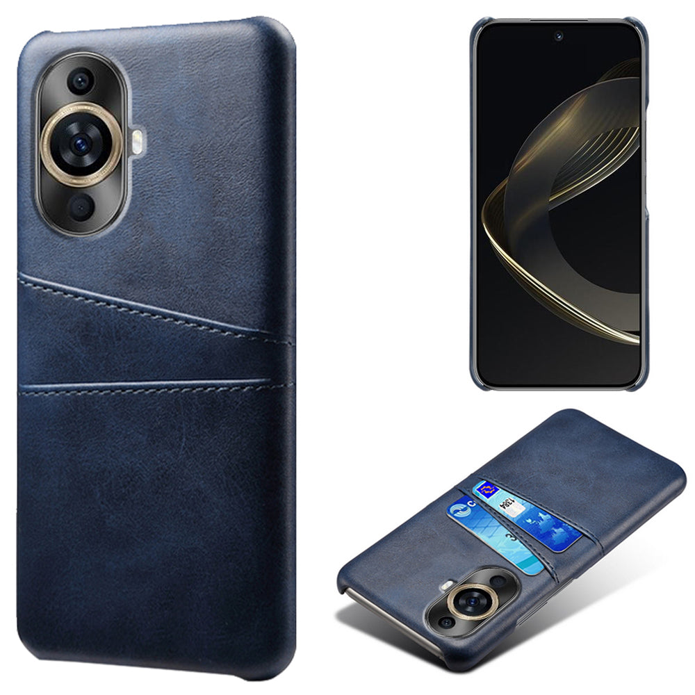 For Huawei nova 11 Dual Card Slots Phone Case Anti-Scratch PU Leather+PC Anti-scratch Phone Cover