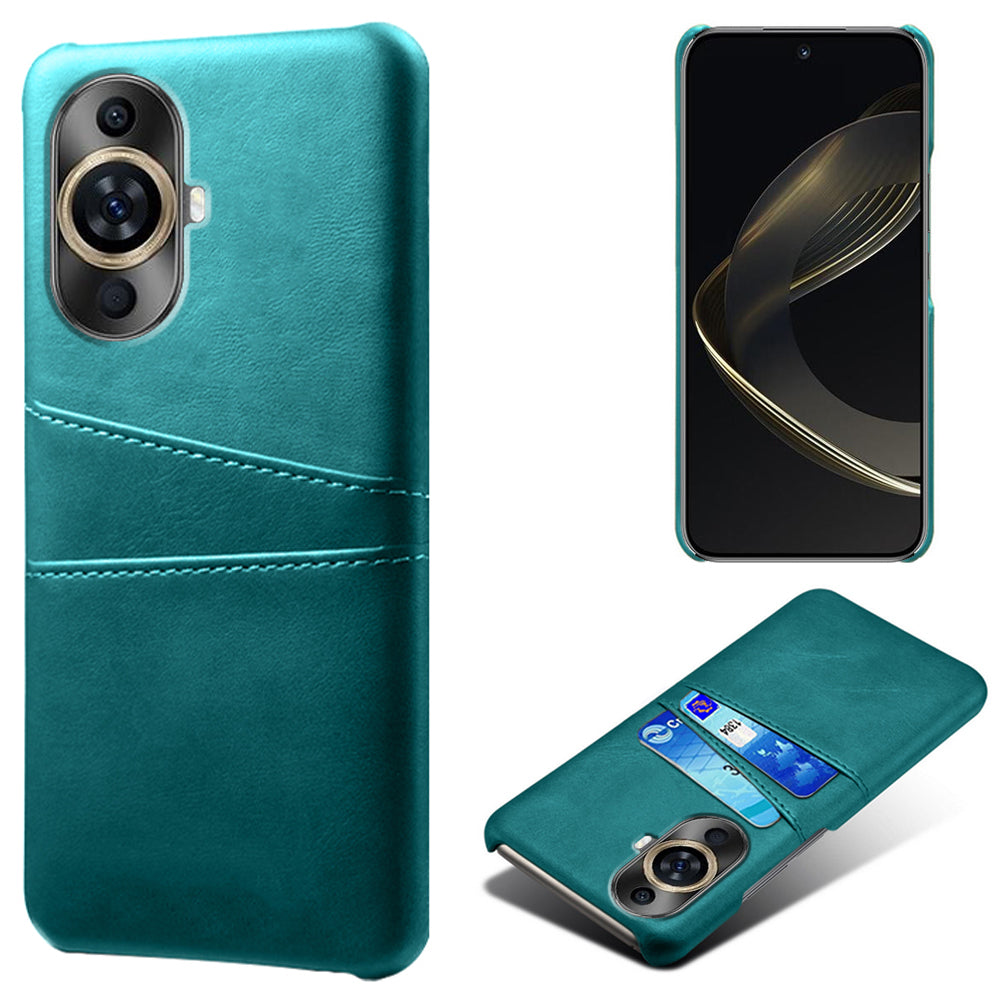 For Huawei nova 11 Dual Card Slots Phone Case Anti-Scratch PU Leather+PC Anti-scratch Phone Cover