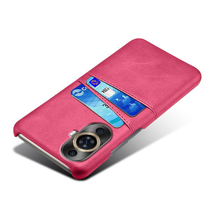 For Huawei nova 11 Dual Card Slots Phone Case Anti-Scratch PU Leather+PC Anti-scratch Phone Cover