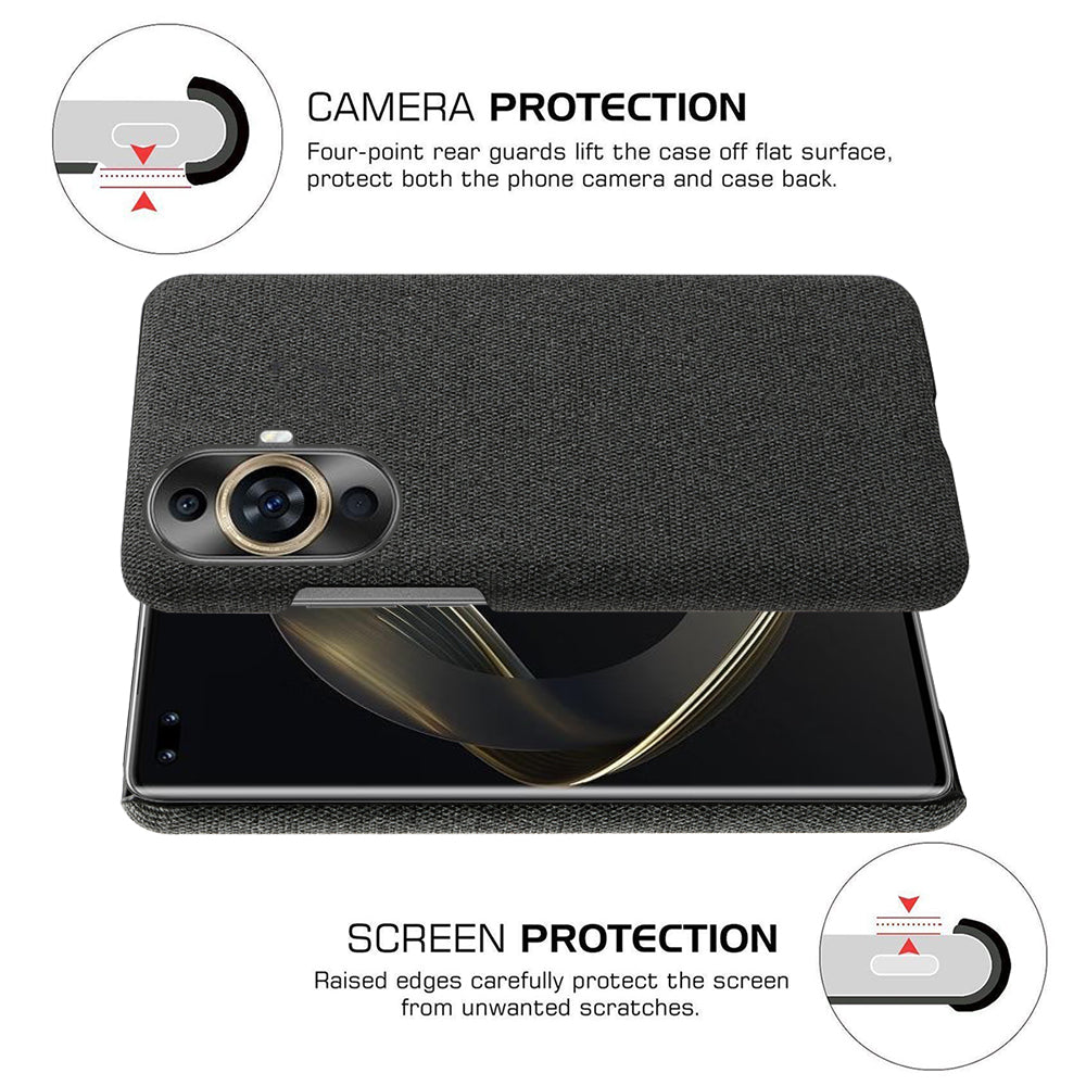 For Huawei nova 11 Pro / nova 11 Ultra Cloth+Hard PC Phone Case Anti-scratch Cell Phone Cover