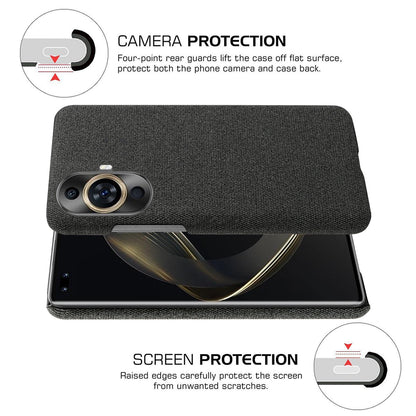 For Huawei nova 11 Pro / nova 11 Ultra Cloth+Hard PC Phone Case Anti-scratch Cell Phone Cover