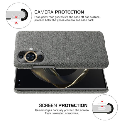 For Huawei nova 11 Pro / nova 11 Ultra Cloth+Hard PC Phone Case Anti-scratch Cell Phone Cover