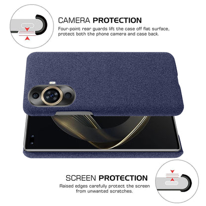 For Huawei nova 11 Pro / nova 11 Ultra Cloth+Hard PC Phone Case Anti-scratch Cell Phone Cover