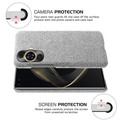For Huawei nova 11 Pro / nova 11 Ultra Cloth+Hard PC Phone Case Anti-scratch Cell Phone Cover