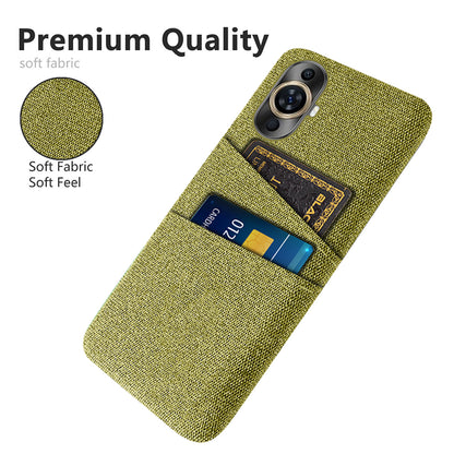 For Huawei nova 11 Pro / nova 11 Ultra Dual Card Slots Phone Case Hard PC + Cloth Phone Cover