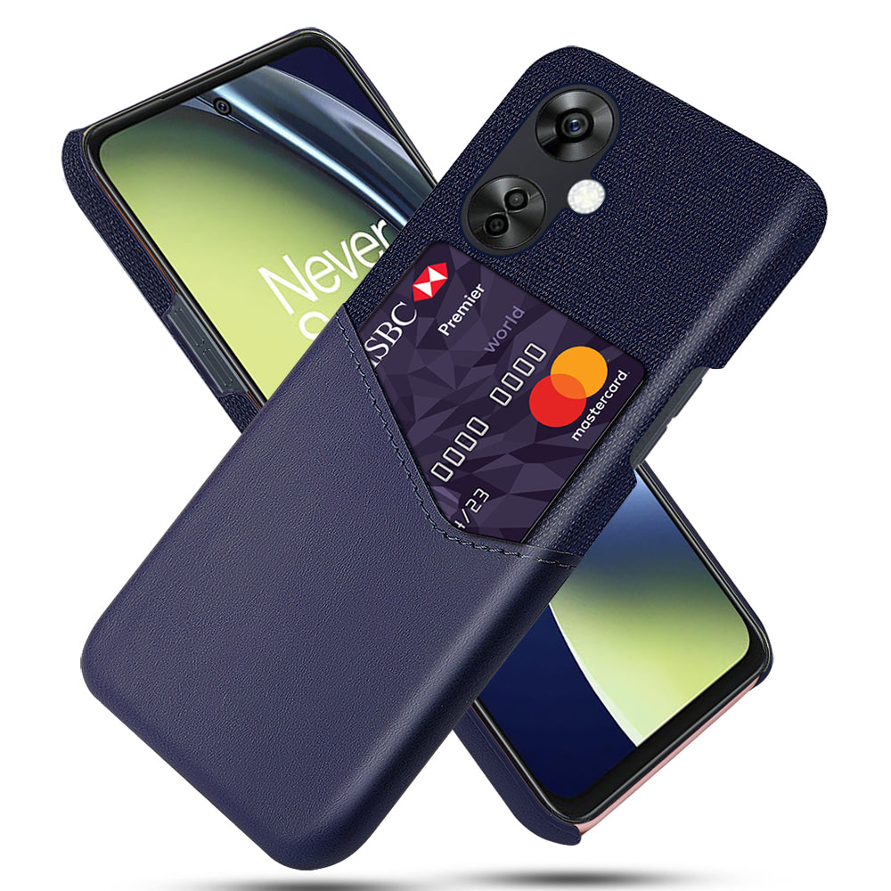 Cloth Texture Phone Case for OnePlus Nord CE3 5G / CE 3 Lite 5G / Nord N30 5G , PU Leather+PC Card Holder Cover