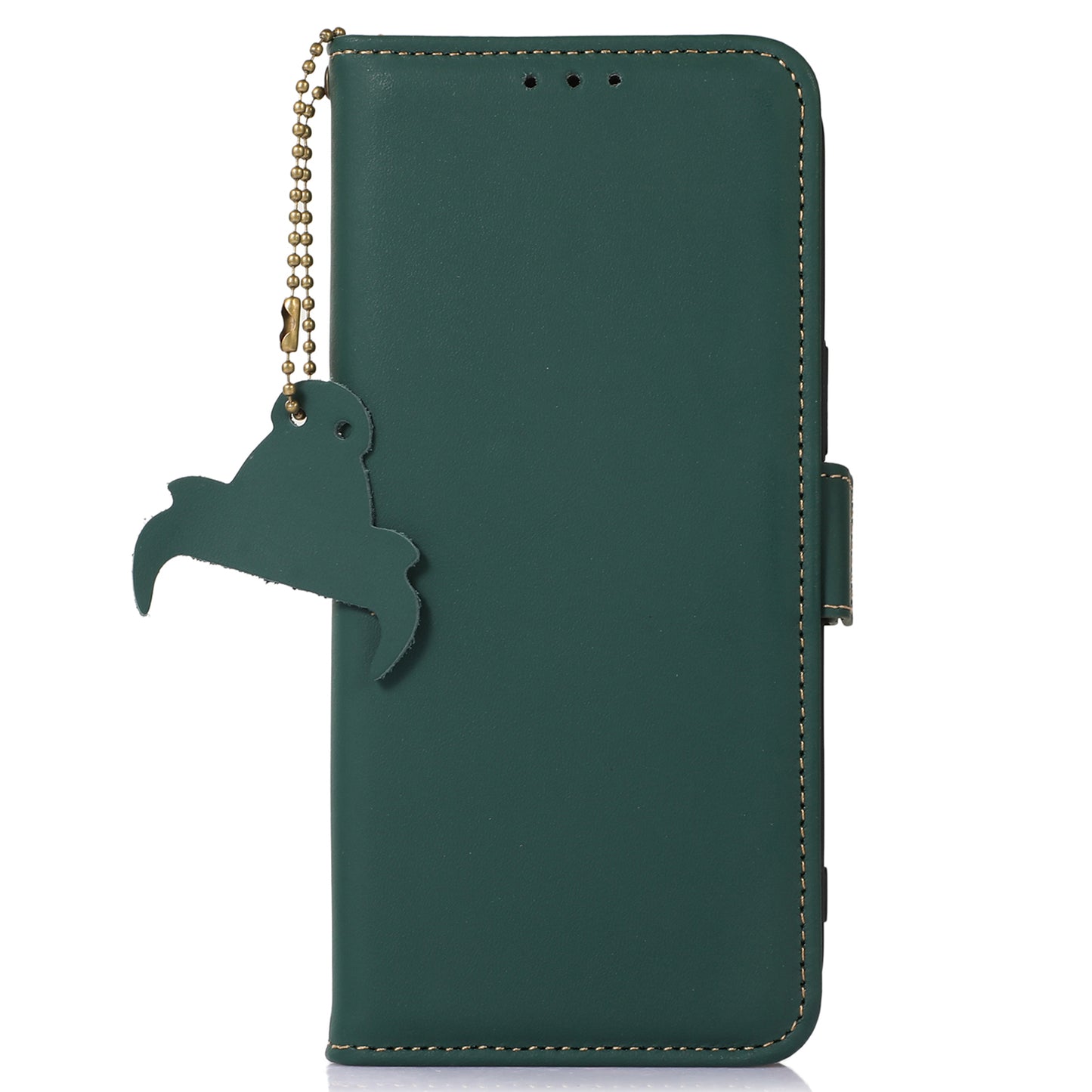 RFID Blocking Genuine Cow Leather Case for Nokia XR21, Wallet Stand Full Protection Phone Cover