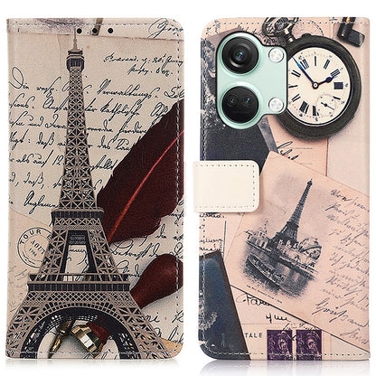 PU Leather Case for OnePlus Nord 3 5G / Ace 2V , Pattern Printing Phone Cover with Stand Wallet
