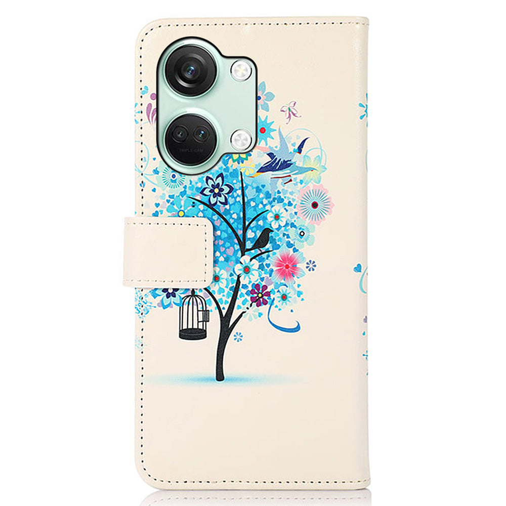 PU Leather Case for OnePlus Nord 3 5G / Ace 2V , Pattern Printing Phone Cover with Stand Wallet