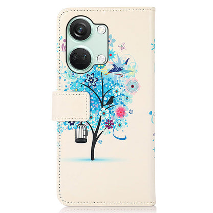 PU Leather Case for OnePlus Nord 3 5G / Ace 2V , Pattern Printing Phone Cover with Stand Wallet