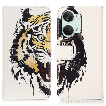 PU Leather Case for OnePlus Nord 3 5G / Ace 2V , Pattern Printing Phone Cover with Stand Wallet