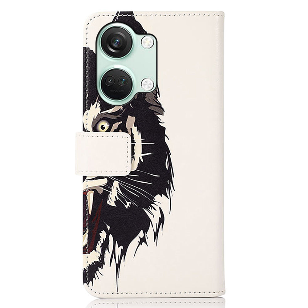 PU Leather Case for OnePlus Nord 3 5G / Ace 2V , Pattern Printing Phone Cover with Stand Wallet