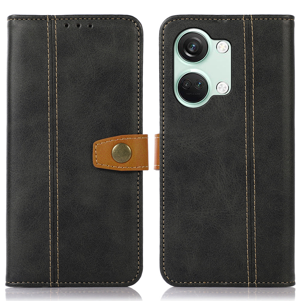 Phone Case for OnePlus Nord 3 5G / Ace 2V Calf Texture Foldable Stand Wallet Flip PU Leather Cover